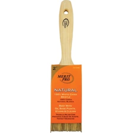 Gourmetgalley 358 2 in. 100 Percent White Bristle Beavertail Handle Brush - White - 2 in. GO3571381